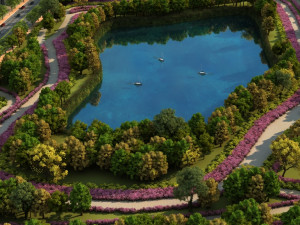 city lake view 3D Модель
