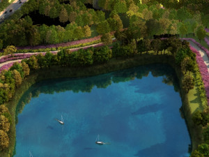 city lake view 3Dモデル