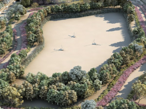 city lake view 3Dモデル