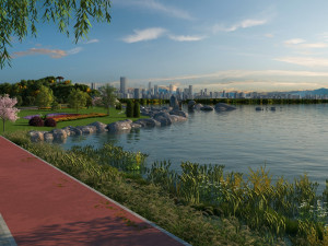 city lake view Modelo 3D
