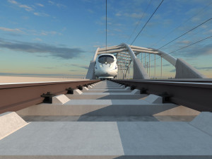 high - speed railway bridge Modelo 3D