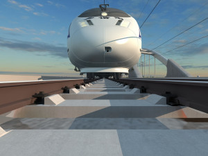 high - speed railway bridge Modelo 3D