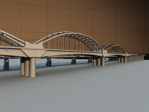 high - speed railway bridge Modelo 3D