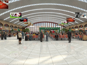 harbin west railway station hall 3Dモデル