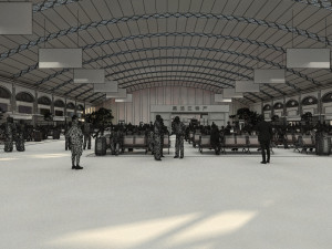 harbin west railway station hall 3Dモデル