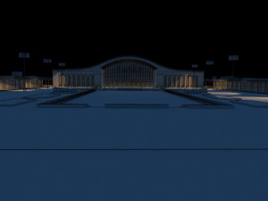 harbin west railway station 3D 模型