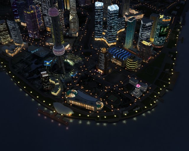shanghai Modèle 3D .c4d .max .obj .3ds .fbx .stl .blend 