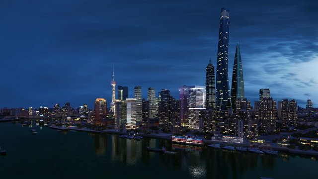 shanghai 3D Модель .c4d .max .obj .3ds .fbx .stl .blend 