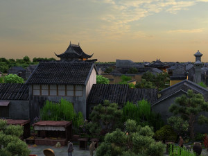 ancient town Modèle 3D