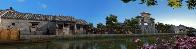 ancient town 3D Model .c4d .max .obj .3ds .fbx .stl .blend 