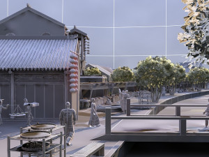ancient town 3D 모델