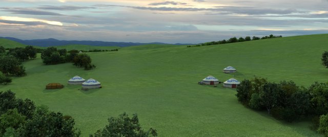 grassland Model 3D .c4d .max .obj .3ds .fbx .stl .blend 