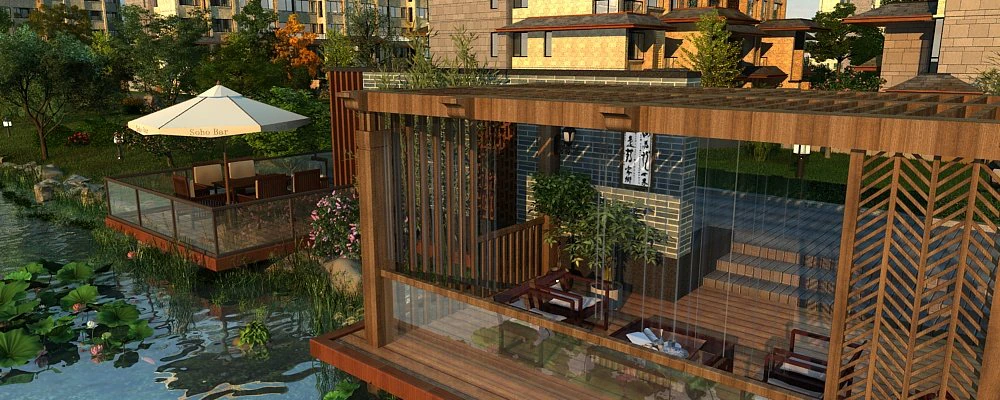 small pavilion 3D Model .c4d .max .obj .3ds .fbx .stl .blend 