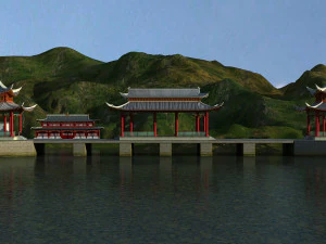 resor musim panas Model 3D