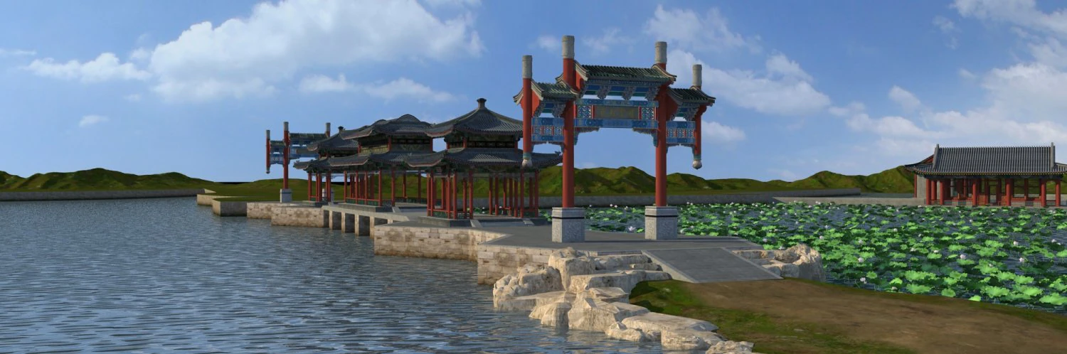 summer resort 3D Model .c4d .max .obj .3ds .fbx .stl .blend 