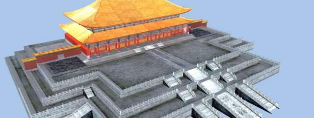 hall of supreme harmony 3Dモデル .c4d .max .obj .3ds .fbx .stl .blend 