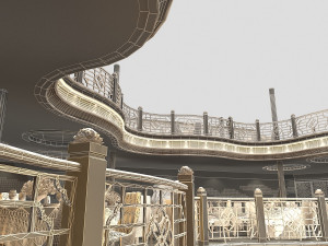 stern restaurant Modello 3D