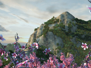 lotus mountain Model 3D