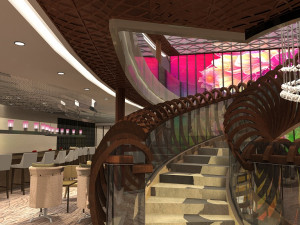 the central hall of the ship Modelo 3D