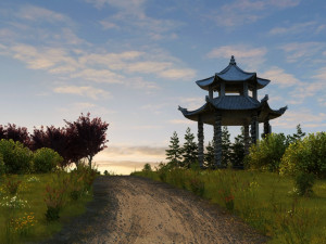 ancient pavilion 3D मॉडल