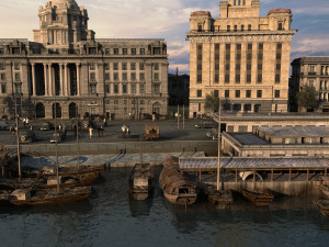 shanghai bund 3D-Modell