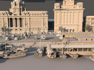 shanghai bund 3D-Modell