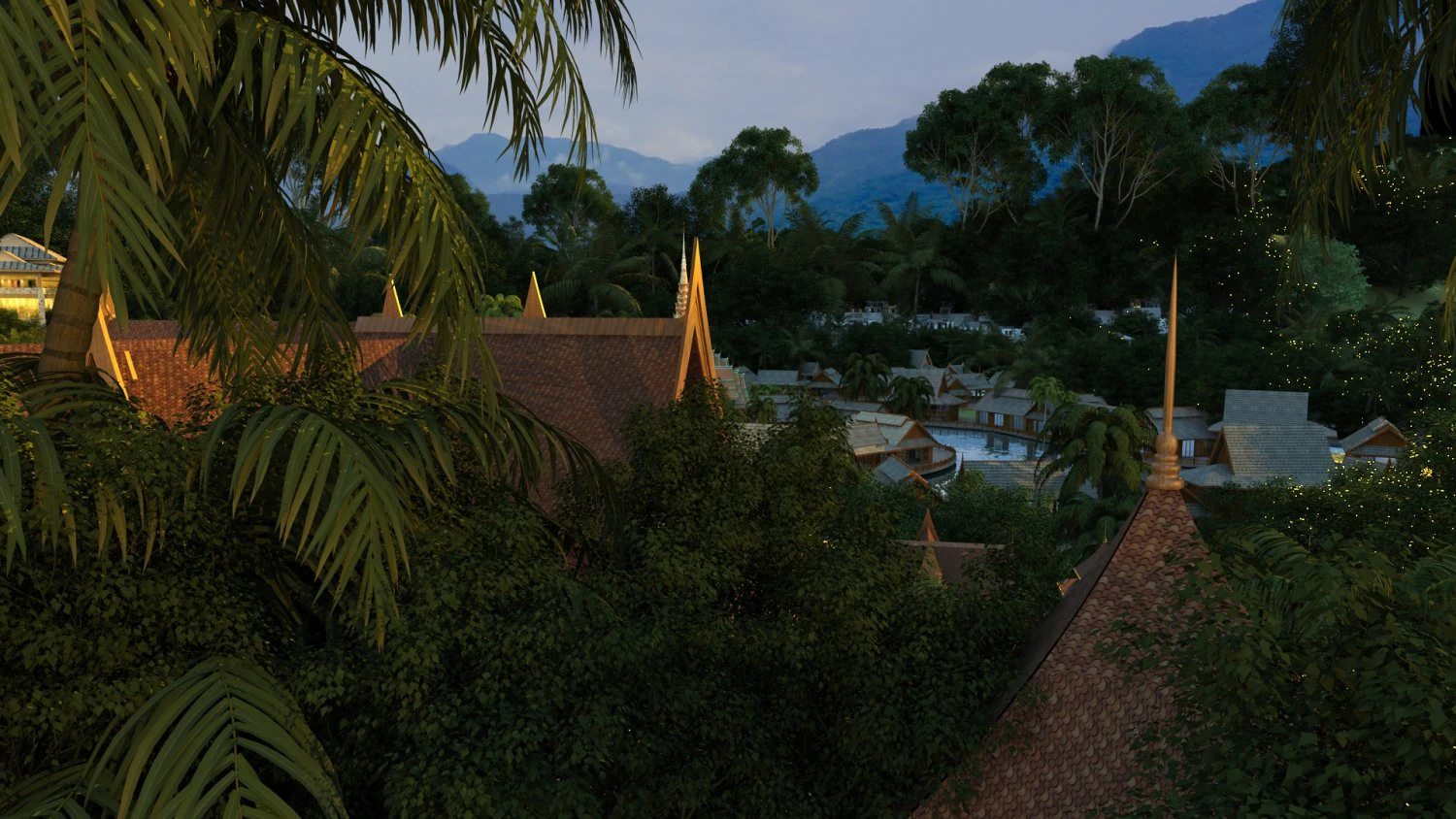 thai architecture 3D Model .c4d .max .obj .3ds .fbx .stl .blend 
