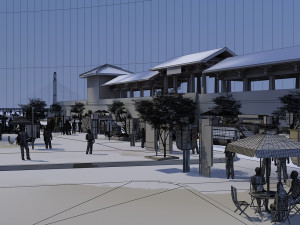 commercial street Modello 3D