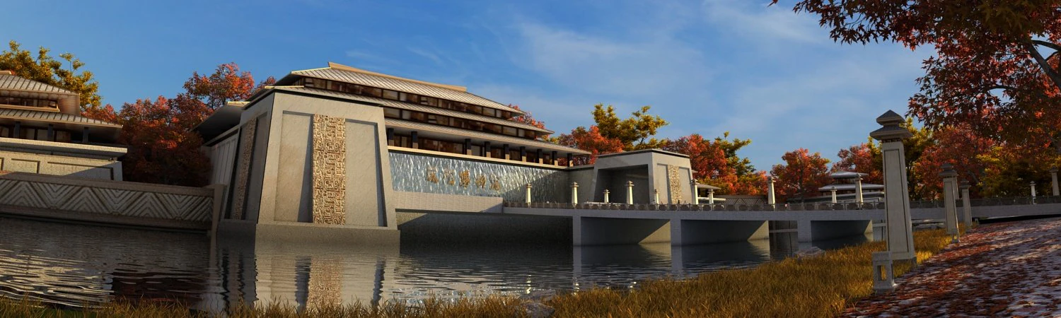 museum 3D Model .c4d .max .obj .3ds .fbx .stl .blend 