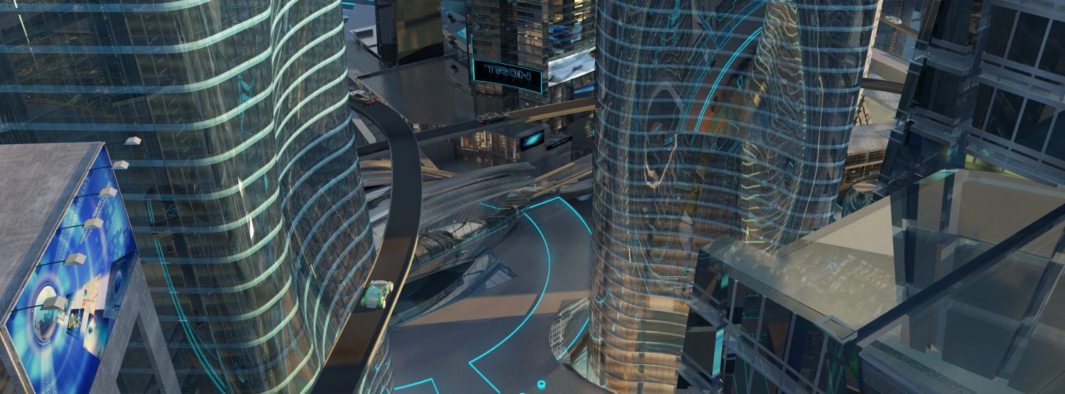 futuristic city 3D Model .c4d .max .obj .3ds .fbx .stl .blend