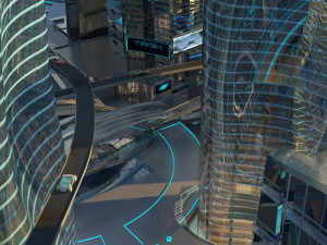 futuristic city 3Dモデル