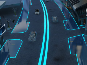 futuristic city 3Dモデル