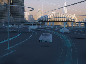futuristic city 3Dモデル
