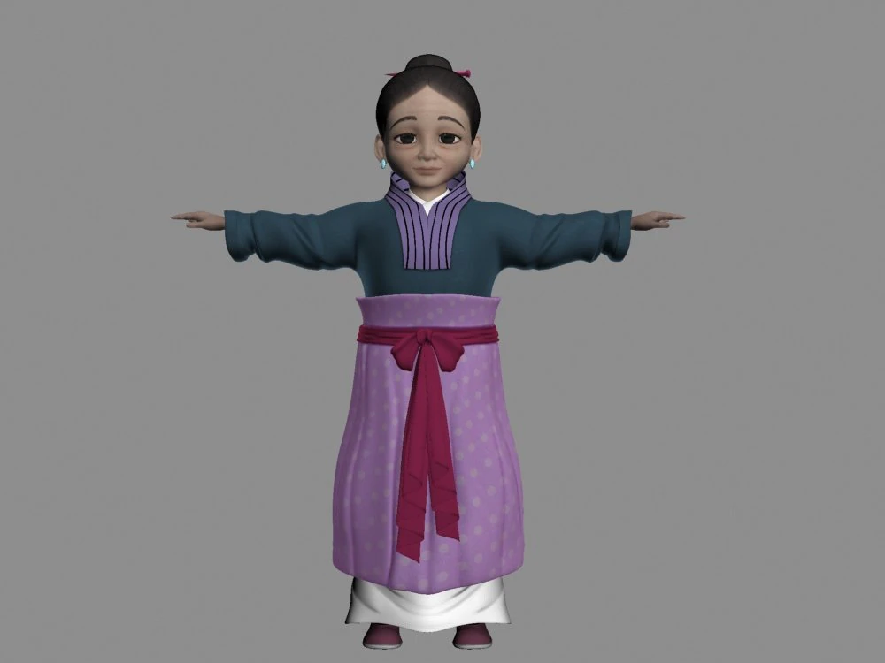 cartoon old lady 3D Model .c4d .max .obj .3ds .fbx .stl .blend