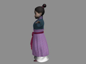 cartoon old lady 3D Model