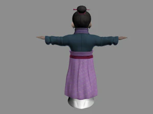 cartoon old lady 3D Model