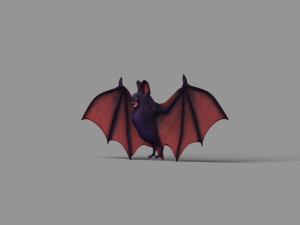 cartoon bats Modelo 3D