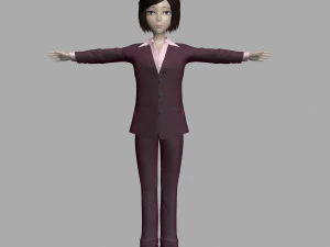 cartoon lady 3D Model