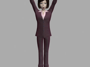 cartoon lady Modello 3D