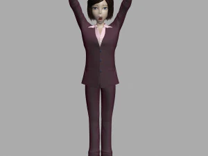 cartoon lady 3D Model