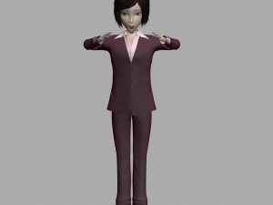 cartoon lady Modello 3D