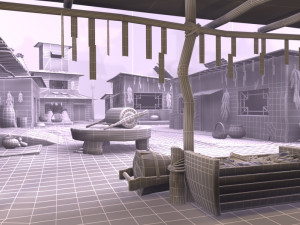 cartoon farmhouse 3D 모델