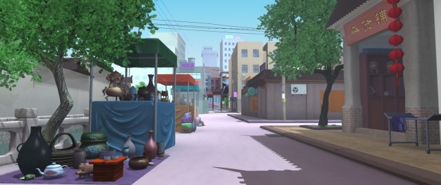cartoon street Model 3D .c4d .max .obj .3ds .fbx .stl .blend 