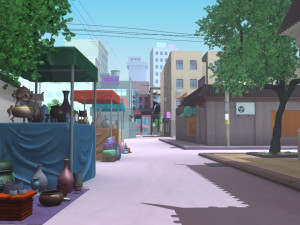 cartoon street 3D Model