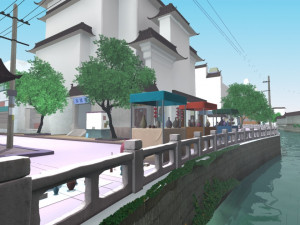 cartoon street Model 3D