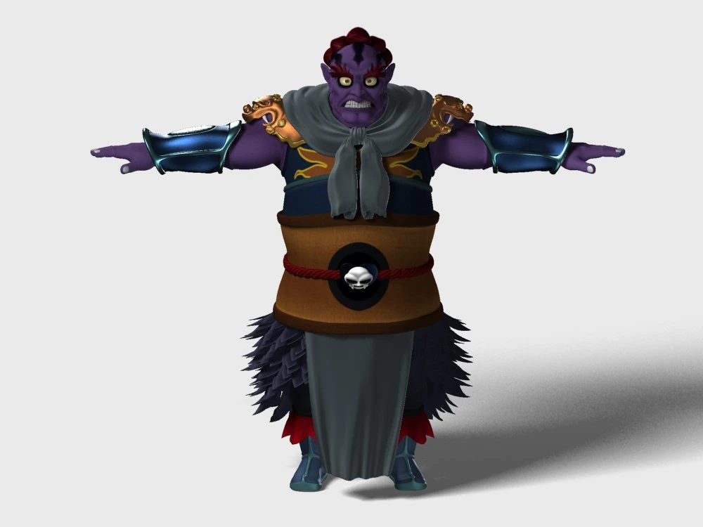 cartoon demon 3D Model .c4d .max .obj .3ds .fbx .stl .blend 