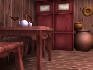 cartoon huts 3D Model
