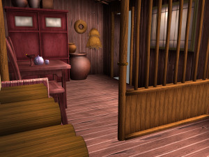 cartoon huts Model 3D