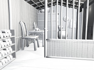 cartoon huts Model 3D