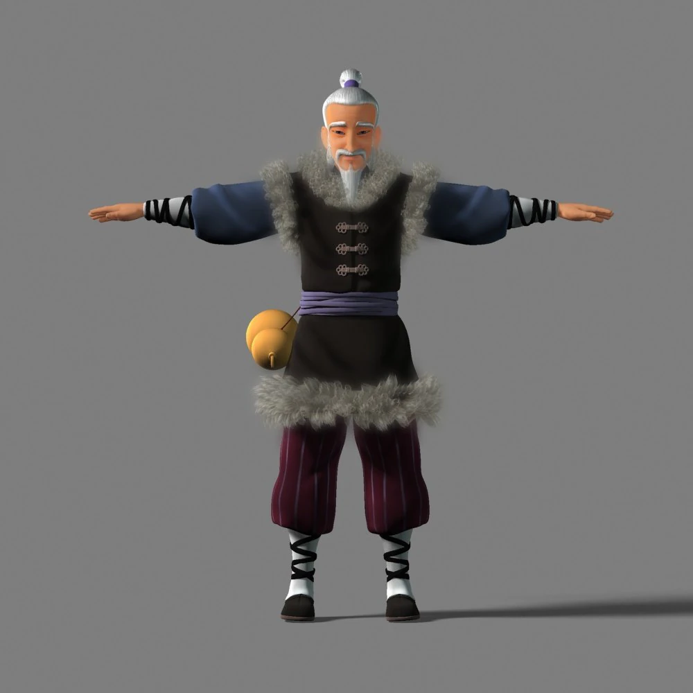 cartoon old man 3D Model .c4d .max .obj .3ds .fbx .stl .blend